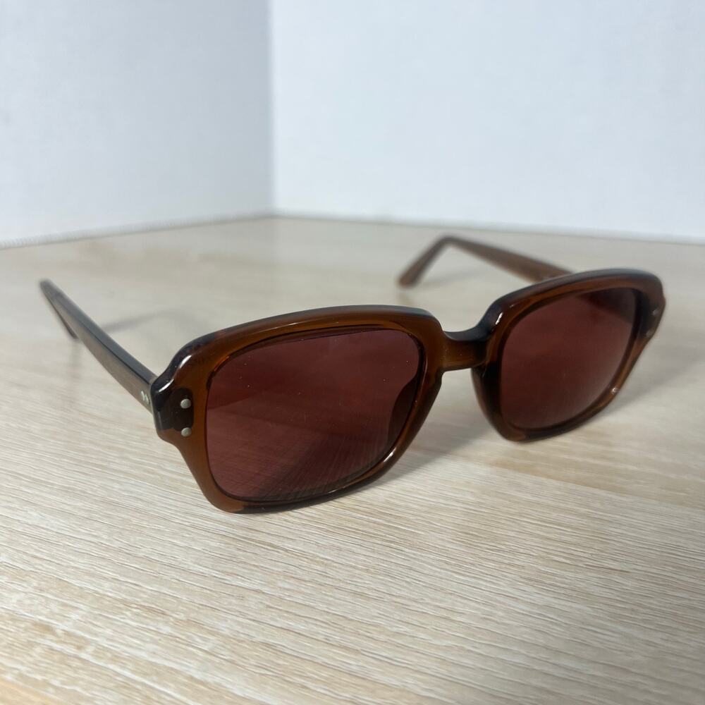 Vintage USS 4 1/2 - 5 3/4 USS 50-20 Eyeglasses Full Rim Frames Brown